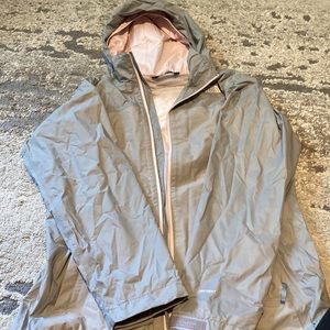 North face rain jacket with interior fleece
